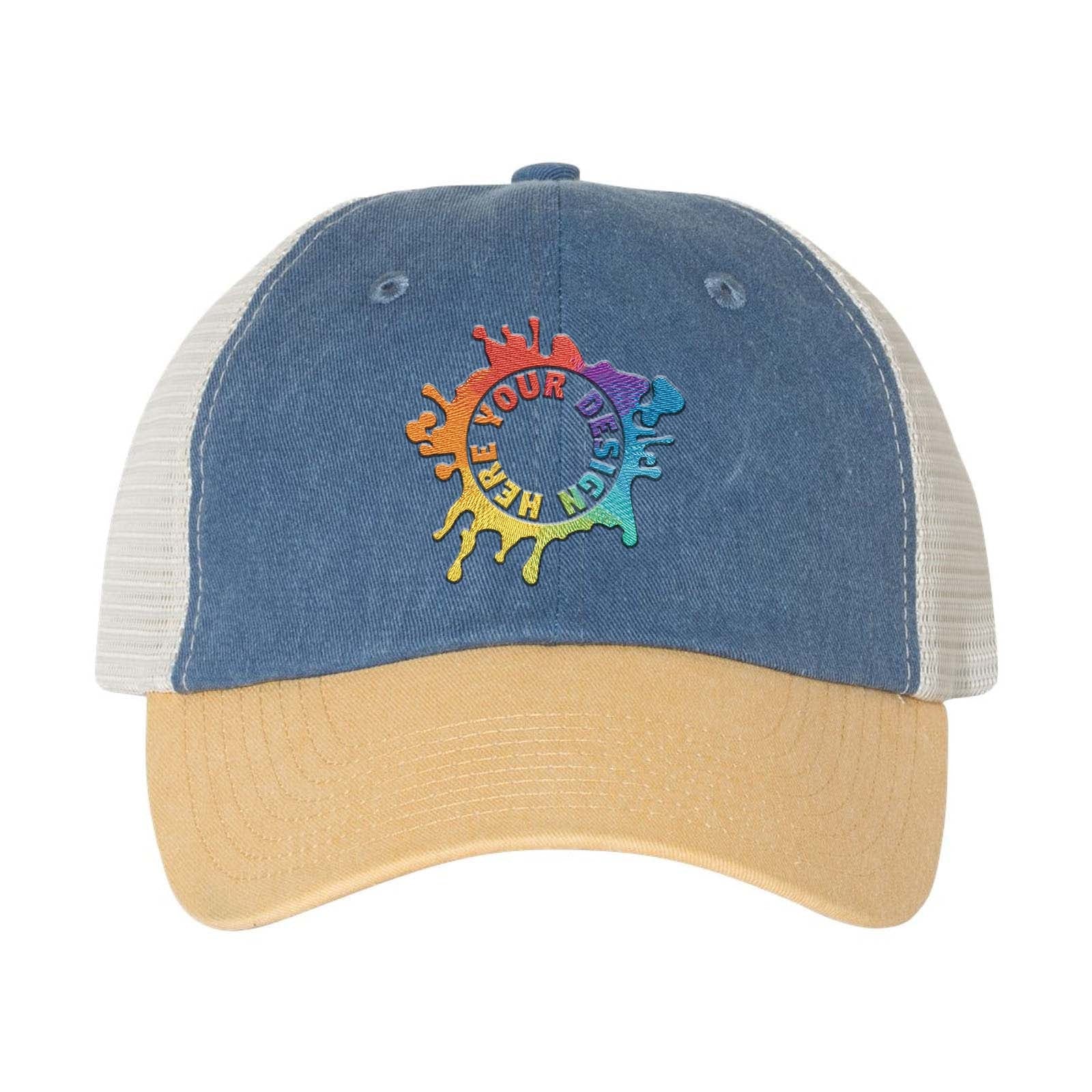 Embroidered Sportsman Pigment-Dyed Trucker Cap - Mato & Hash