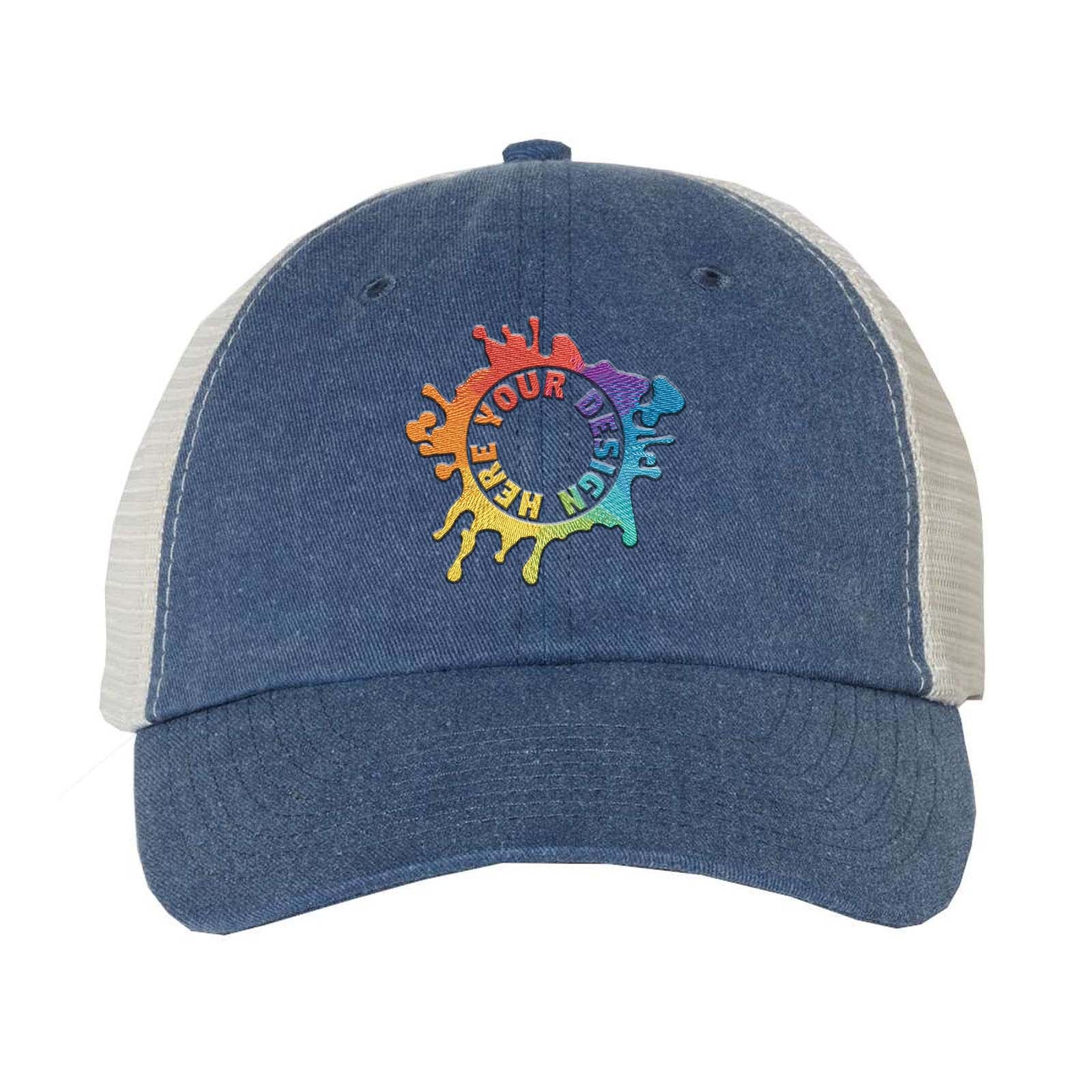 Embroidered Sportsman Pigment-Dyed Trucker Cap - Mato & Hash