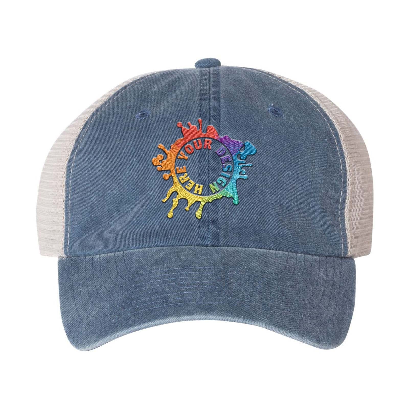 Embroidered Sportsman Pigment-Dyed Trucker Cap - Mato & Hash