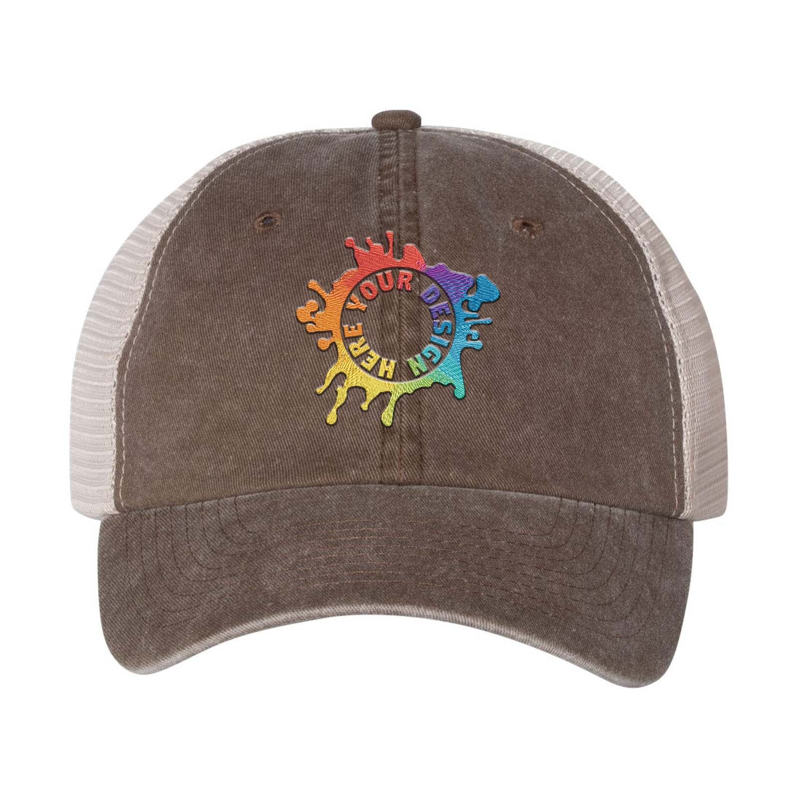 Embroidered Sportsman Pigment-Dyed Trucker Cap - Mato & Hash