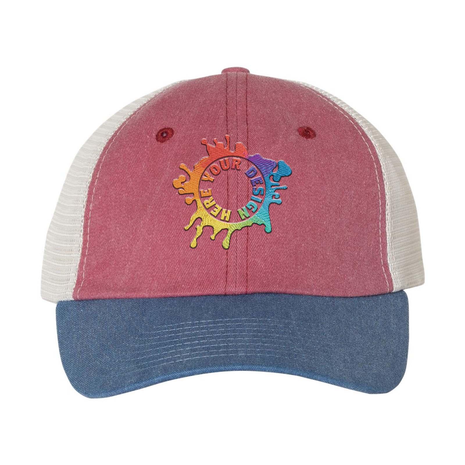 Embroidered Sportsman Pigment-Dyed Trucker Cap - Mato & Hash