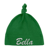 Embroidered Text Custom Name Baby Hat w/ Adjustable Top Knot - Mato & Hash