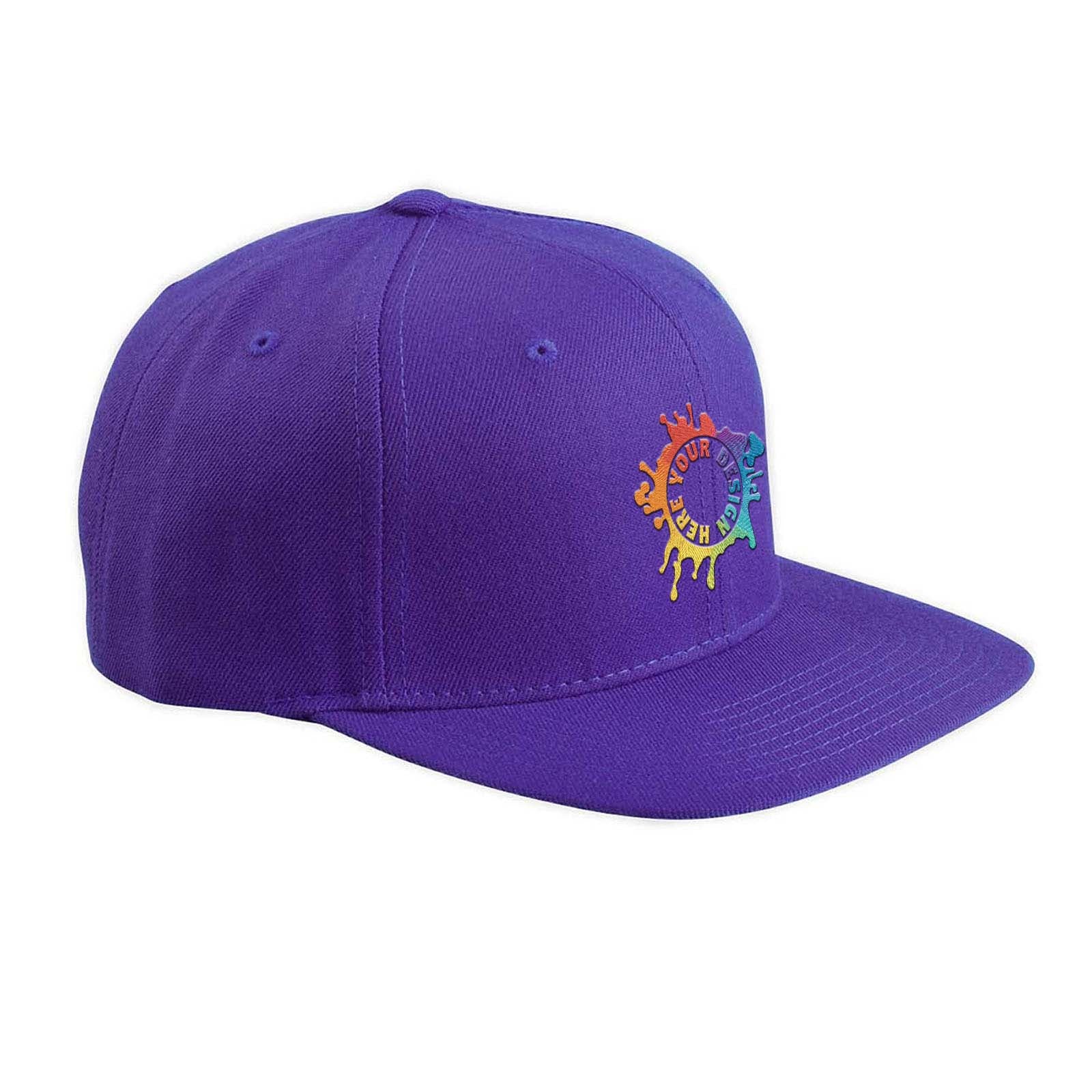 Embroidered Yupoong Adult 6-Panel Structured Flat Visor Classic Snapback - Mato & Hash