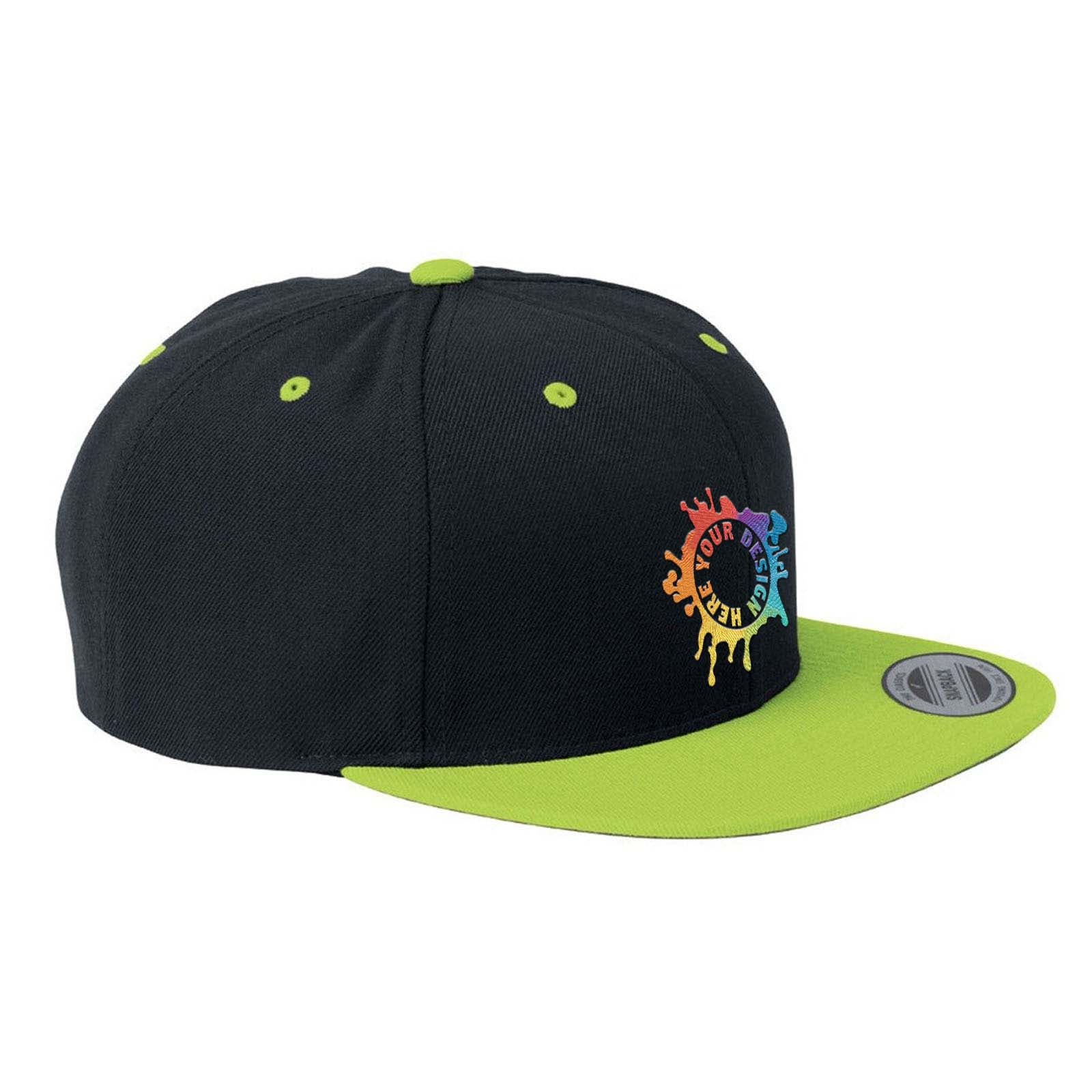 Embroidered Yupoong Adult 6-Panel Structured Flat Visor Classic Snapback - Mato & Hash