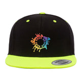 Embroidered Yupoong Adult 6-Panel Structured Flat Visor Classic Snapback - Mato & Hash