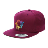 Embroidered Yupoong Adult 6-Panel Structured Flat Visor Classic Snapback - Mato & Hash