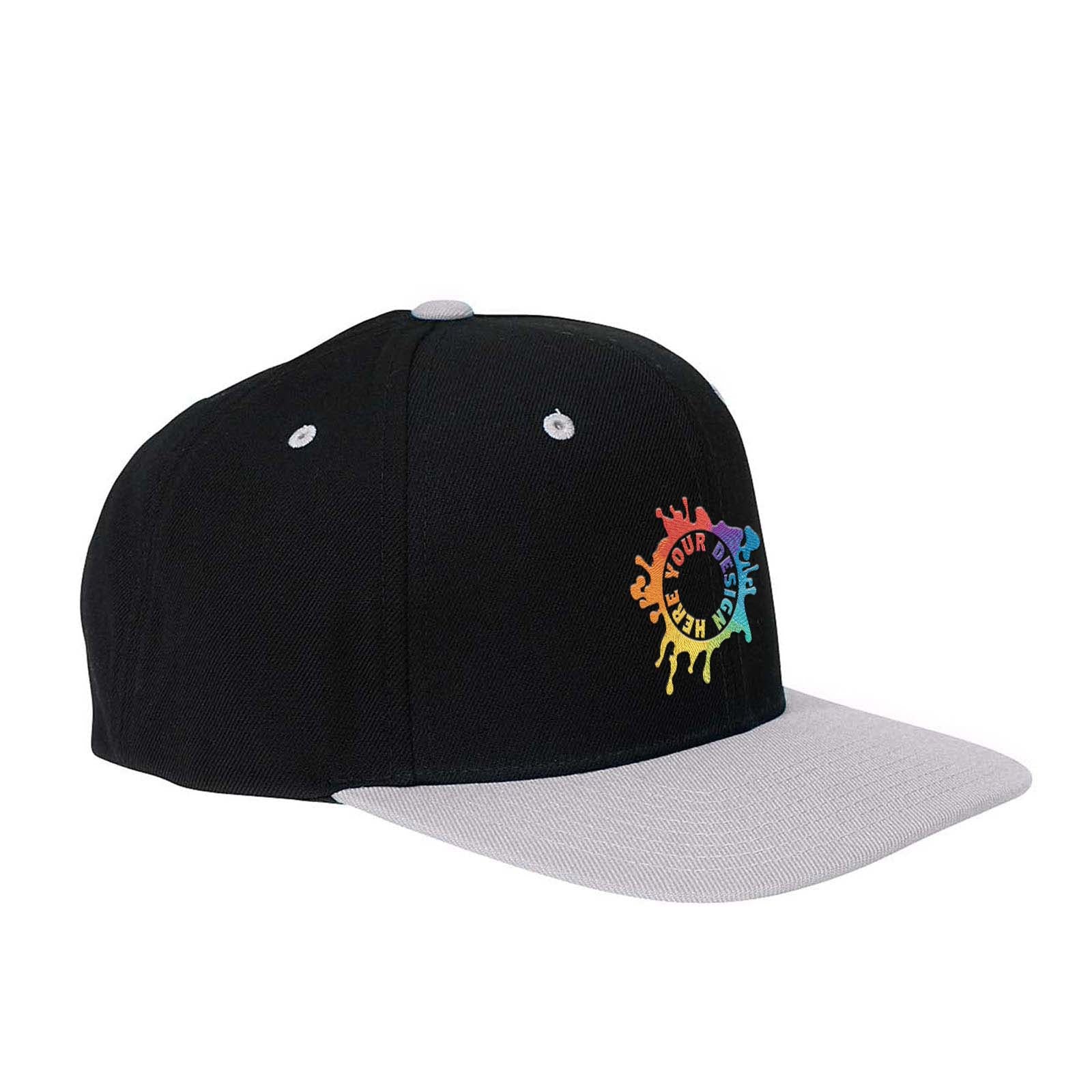 Embroidered Yupoong Adult 6-Panel Structured Flat Visor Classic Snapback - Mato & Hash