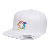 Embroidered Yupoong Adult 6-Panel Structured Flat Visor Classic Snapback - Mato & Hash