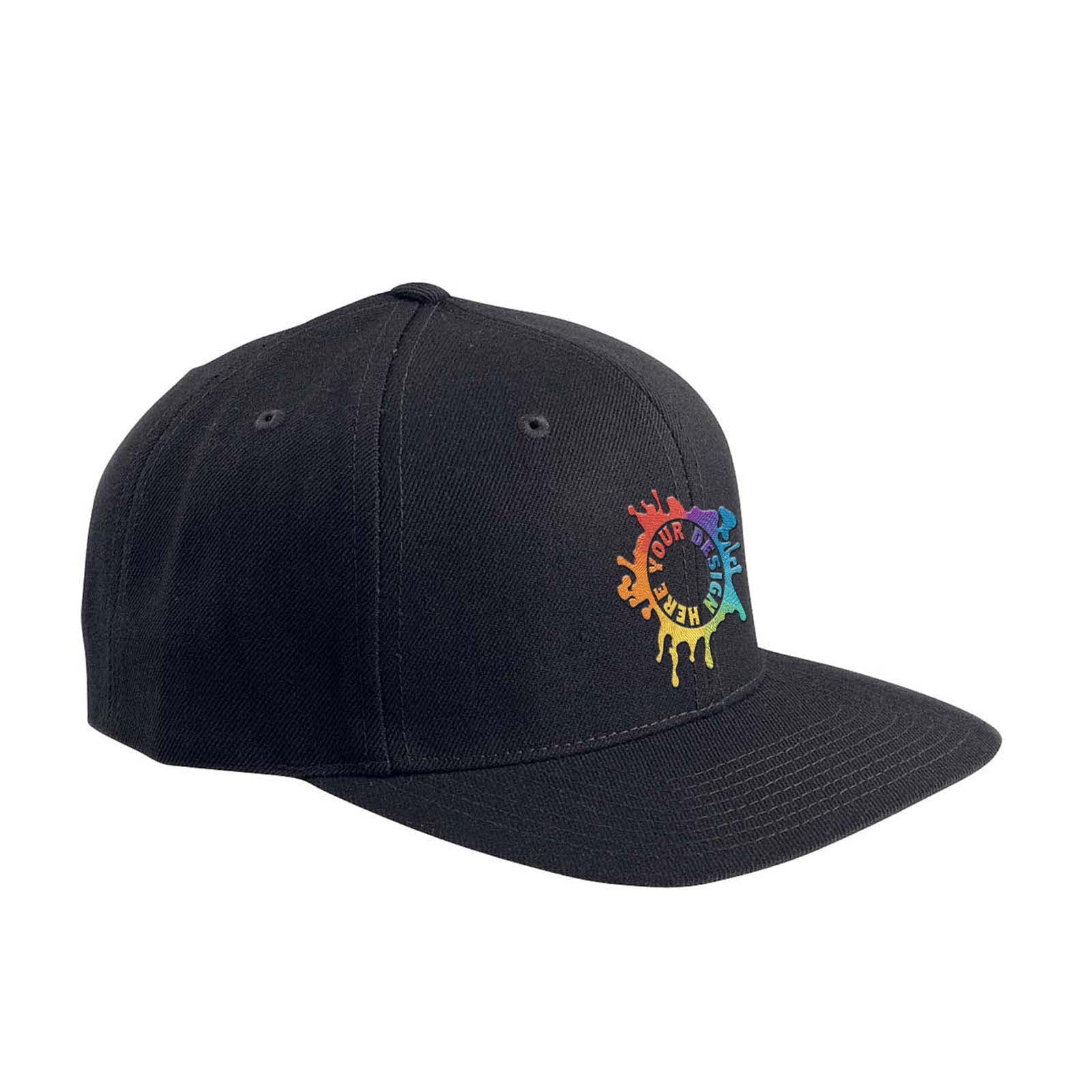 Embroidered Yupoong Adult 6-Panel Structured Flat Visor Classic Snapback - Mato & Hash