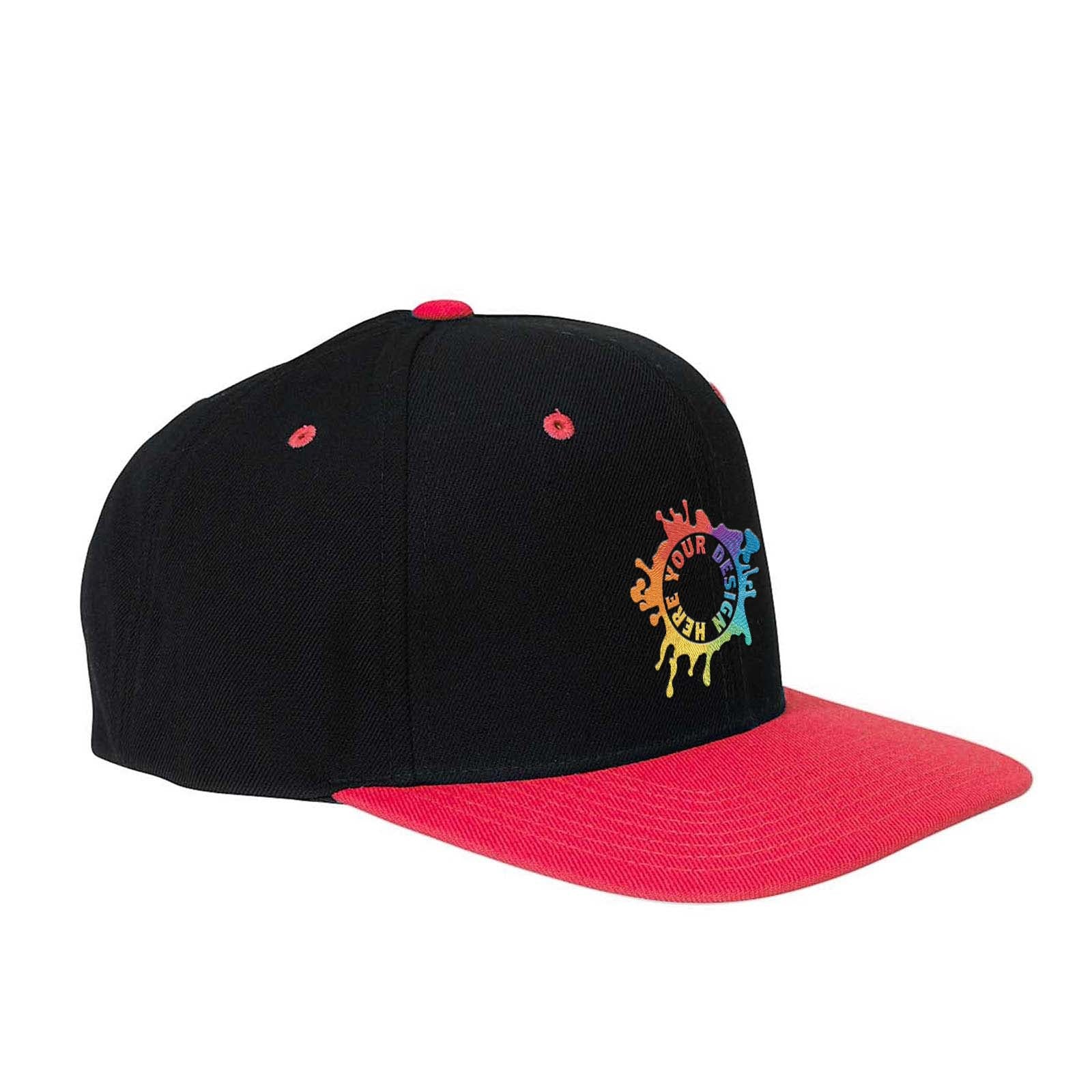 Embroidered Yupoong Adult 6-Panel Structured Flat Visor Classic Snapback - Mato & Hash