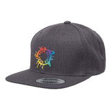 Embroidered Yupoong Adult 6-Panel Structured Flat Visor Classic Snapback - Mato & Hash