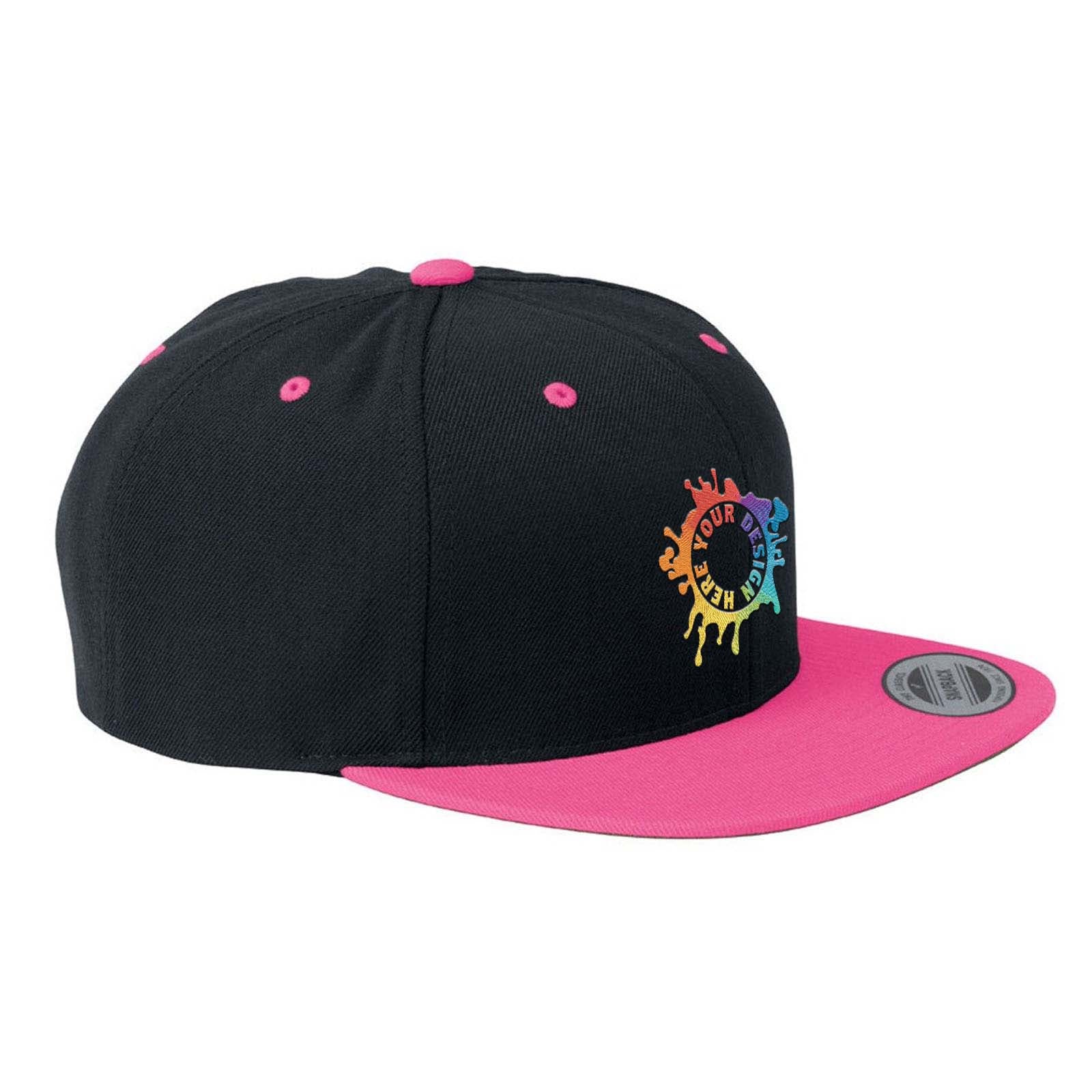 Embroidered Yupoong Adult 6-Panel Structured Flat Visor Classic Snapback - Mato & Hash
