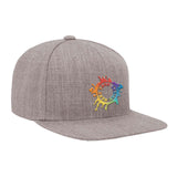 Embroidered Yupoong Adult 6-Panel Structured Flat Visor Classic Snapback - Mato & Hash
