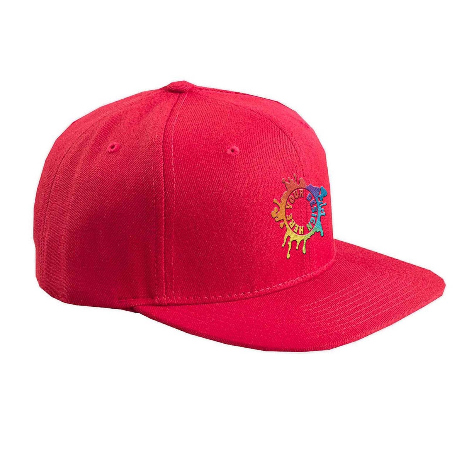 Embroidered Yupoong Adult 6-Panel Structured Flat Visor Classic Snapback - Mato & Hash