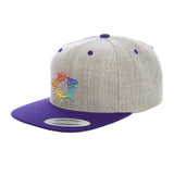 Embroidered Yupoong Adult 6-Panel Structured Flat Visor Classic Two-Tone Snapback - Mato & Hash