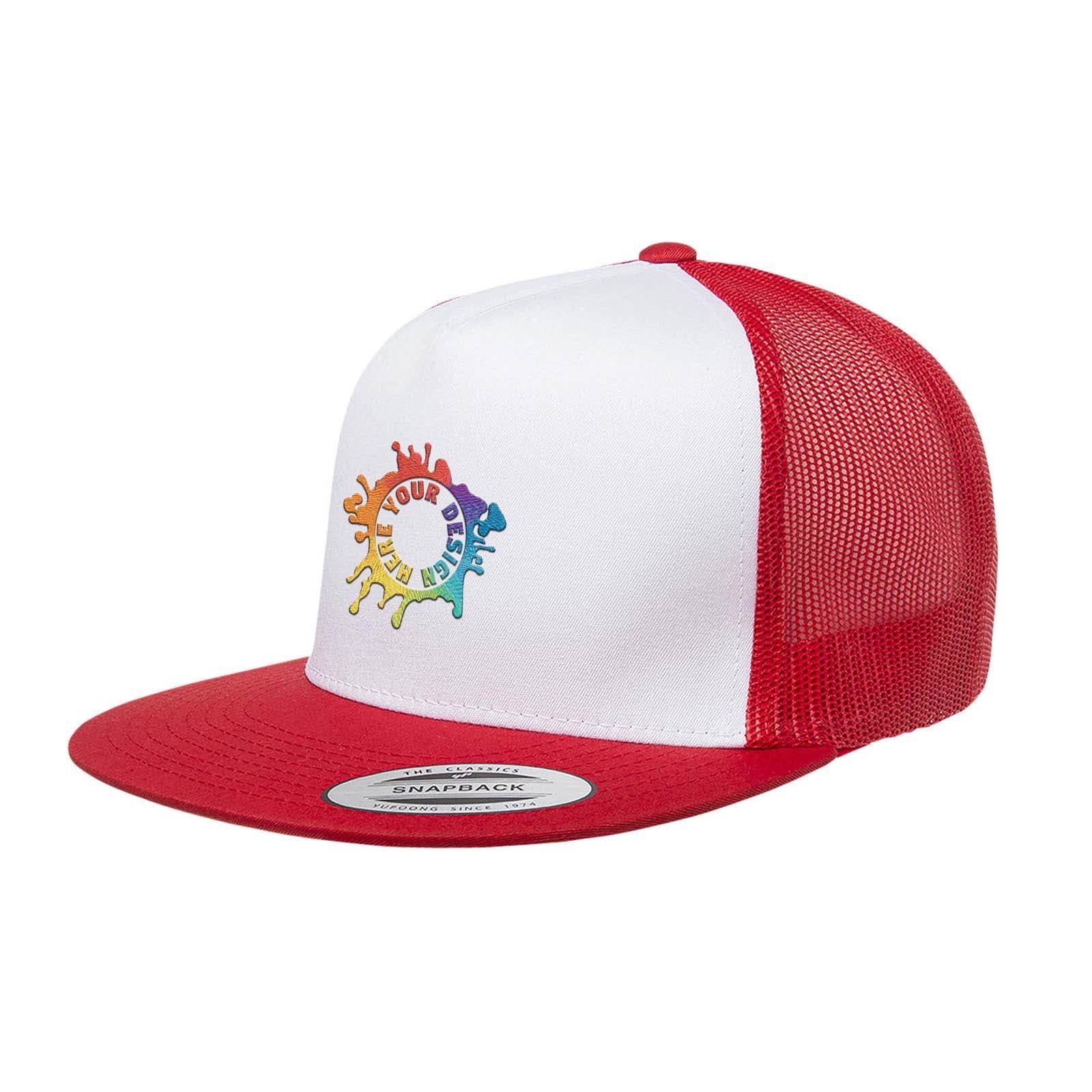Embroidered Yupoong Adult Classic Trucker with White Front Panel Cap - Mato & Hash