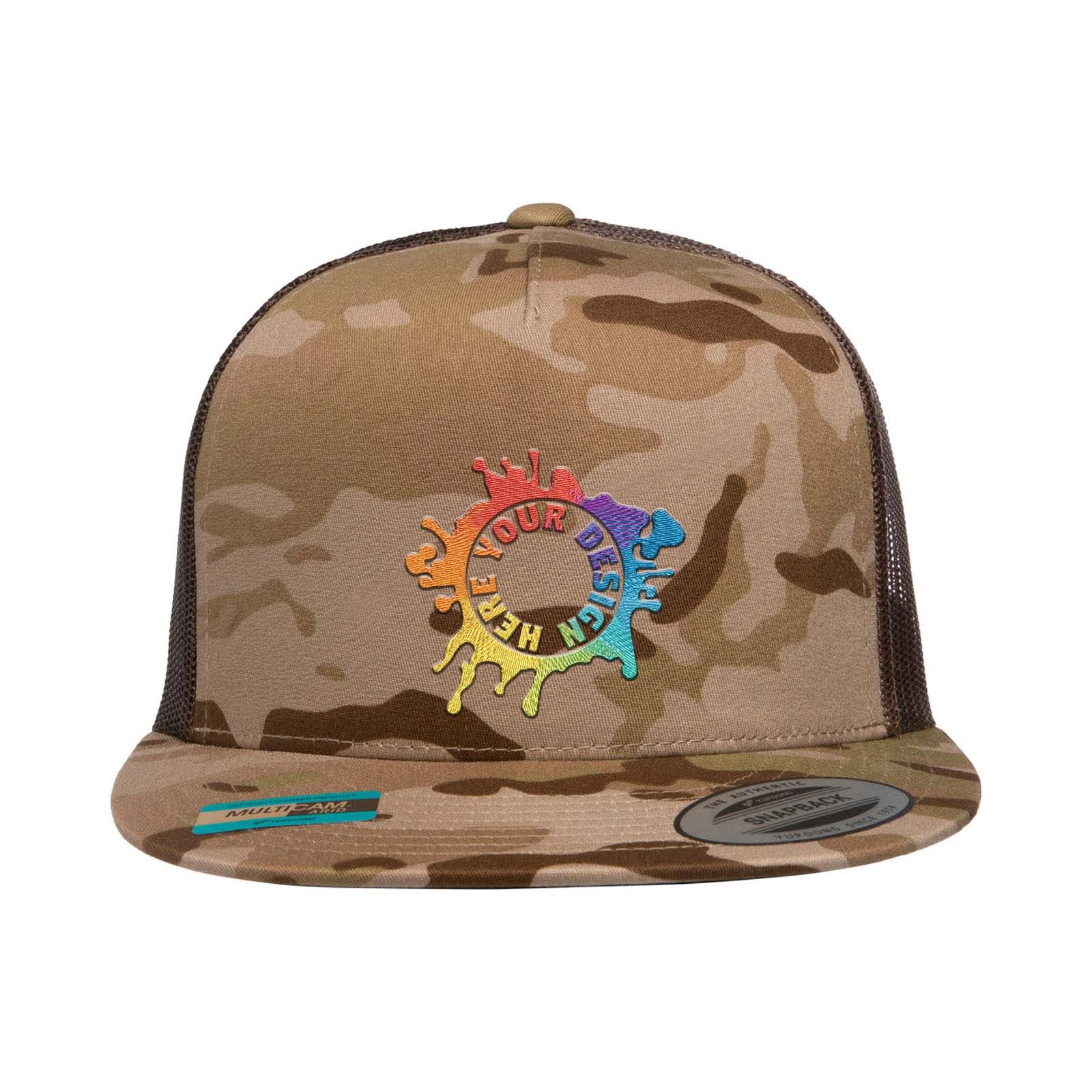 Embroidered Yupoong Classics™ Adult 5-Panel Multicam® Trucker Cap - Mato & Hash