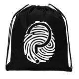 Fingerprint + Question Mark Mini Polyester Drawstring Bag
