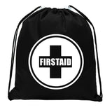 First Aid Symbol - Circle - Mini Polyester Drawstring Bag - Mato & Hash