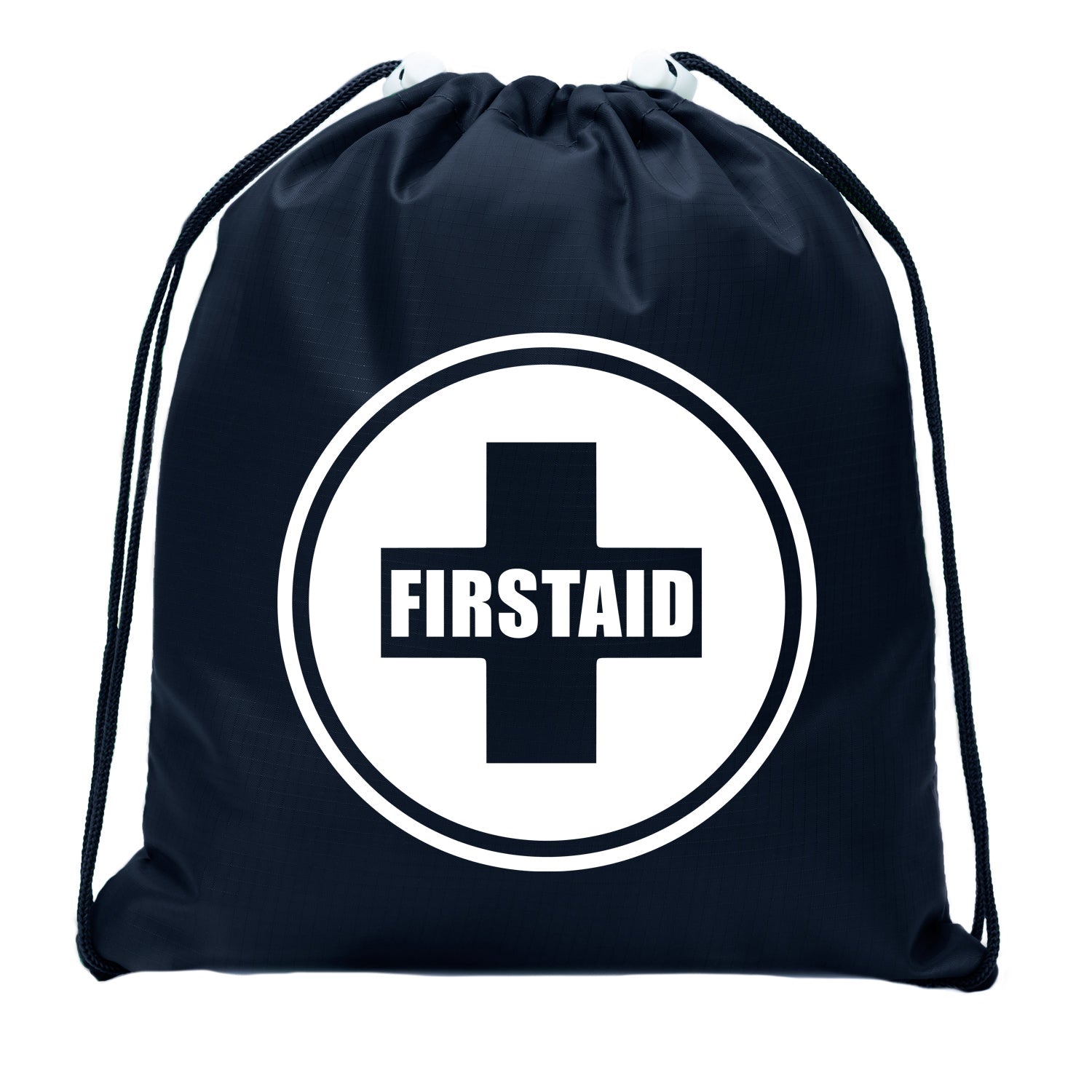 First Aid Symbol - Circle - Mini Polyester Drawstring Bag - Mato & Hash