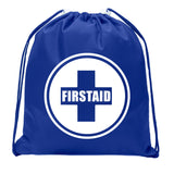 First Aid Symbol - Circle - Mini Polyester Drawstring Bag - Mato & Hash