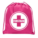 First Aid Symbol - Circle - Mini Polyester Drawstring Bag - Mato & Hash