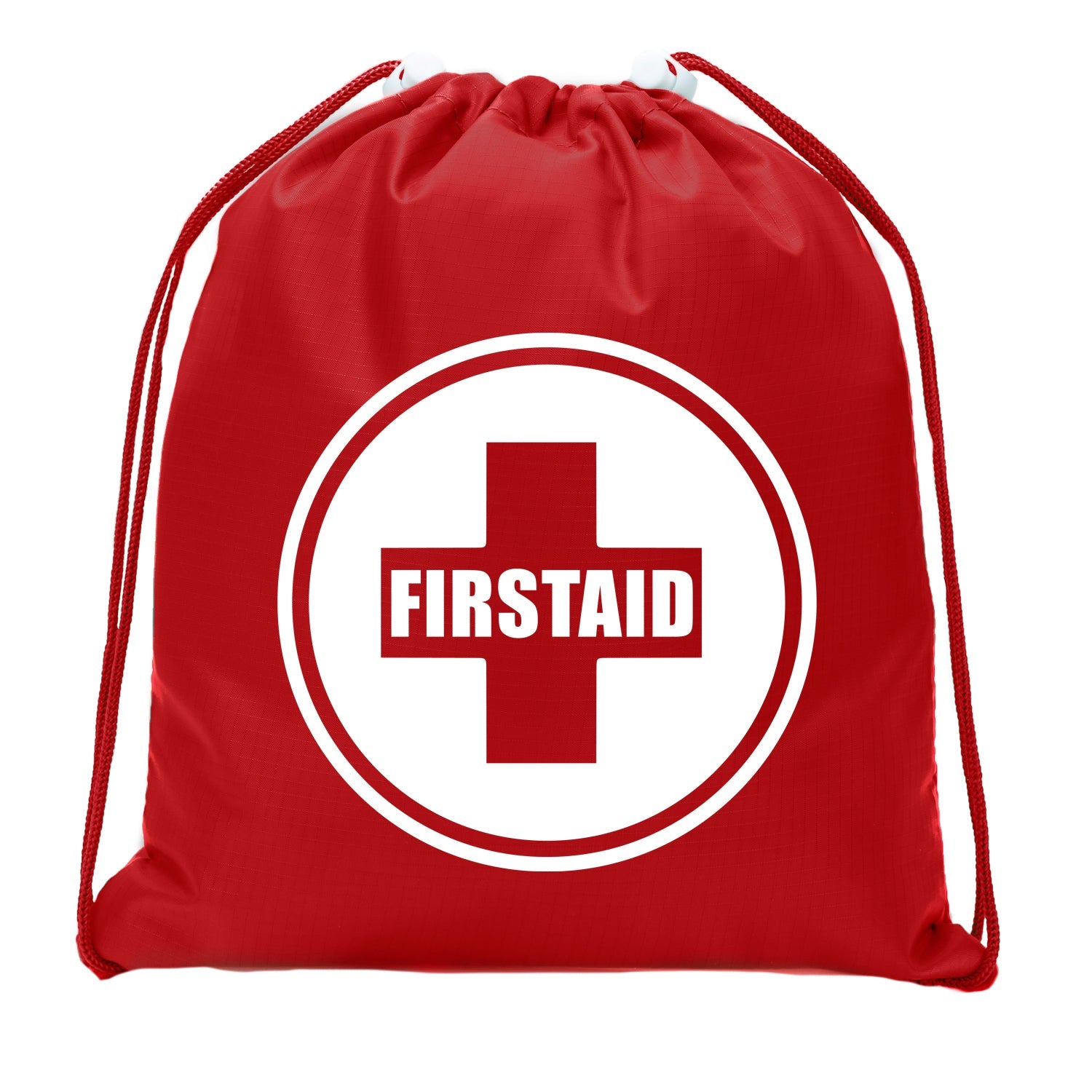 First Aid Symbol - Circle - Mini Polyester Drawstring Bag - Mato & Hash