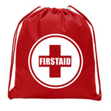First Aid Symbol - Circle - Mini Polyester Drawstring Bag - Mato & Hash
