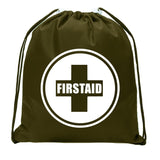 First Aid Symbol - Circle - Mini Polyester Drawstring Bag - Mato & Hash