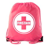 First Aid Symbol - Circle - Polyester Drawstring Bag - Mato & Hash