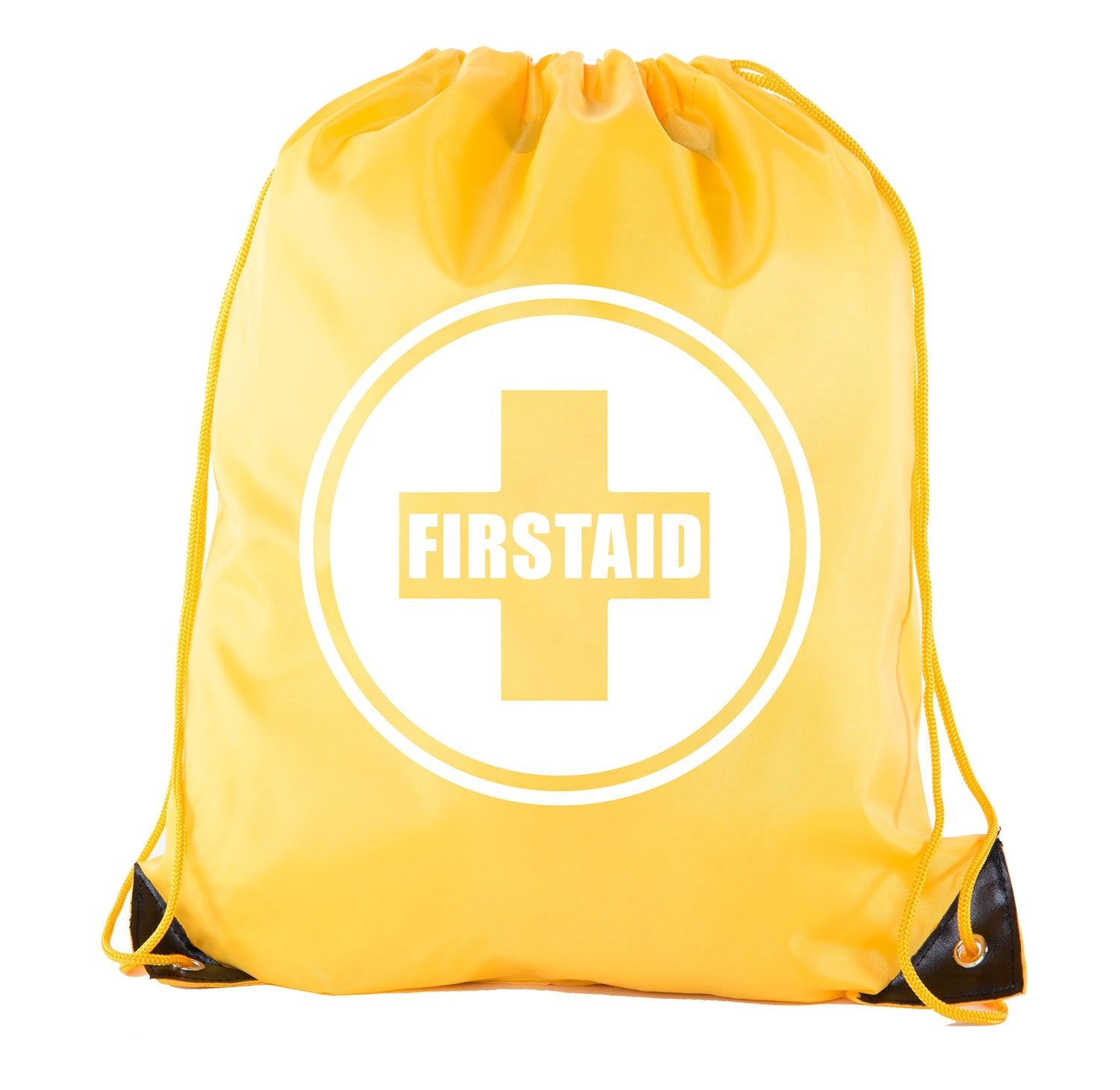 First Aid Symbol - Circle - Polyester Drawstring Bag - Mato & Hash
