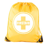 First Aid Symbol - Circle - Polyester Drawstring Bag - Mato & Hash