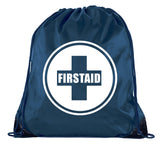 First Aid Symbol - Circle - Polyester Drawstring Bag - Mato & Hash