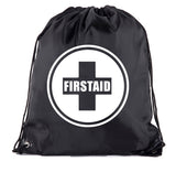 First Aid Symbol - Circle - Polyester Drawstring Bag - Mato & Hash