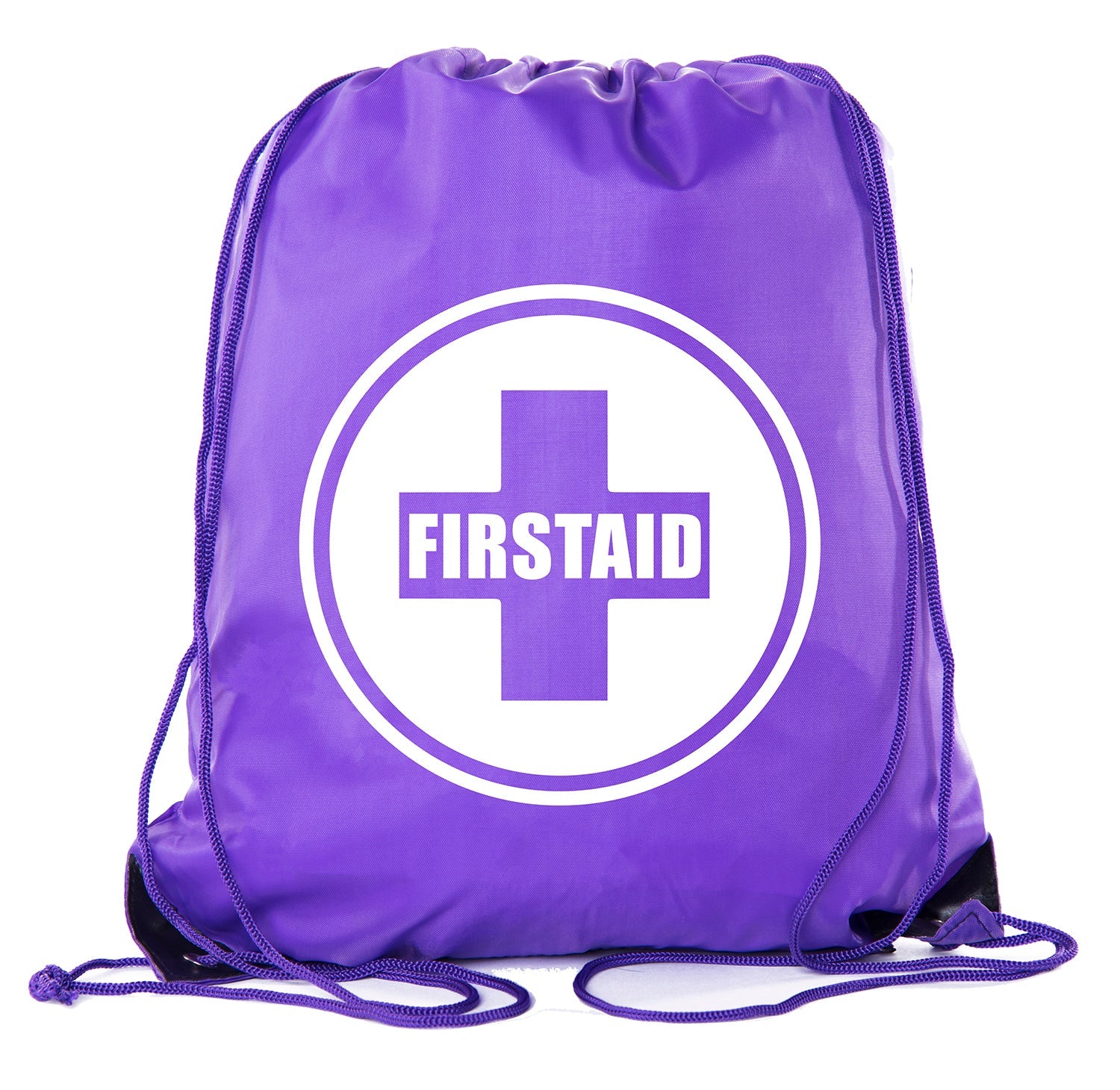 First Aid Symbol - Circle - Polyester Drawstring Bag - Mato & Hash