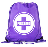 First Aid Symbol - Circle - Polyester Drawstring Bag - Mato & Hash
