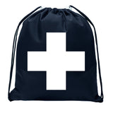 First Aid Symbol Mini Polyester Drawstring Bag - Mato & Hash