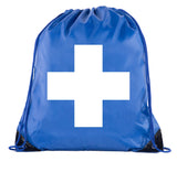 First Aid Symbol Polyester Drawstring Bag - Mato & Hash