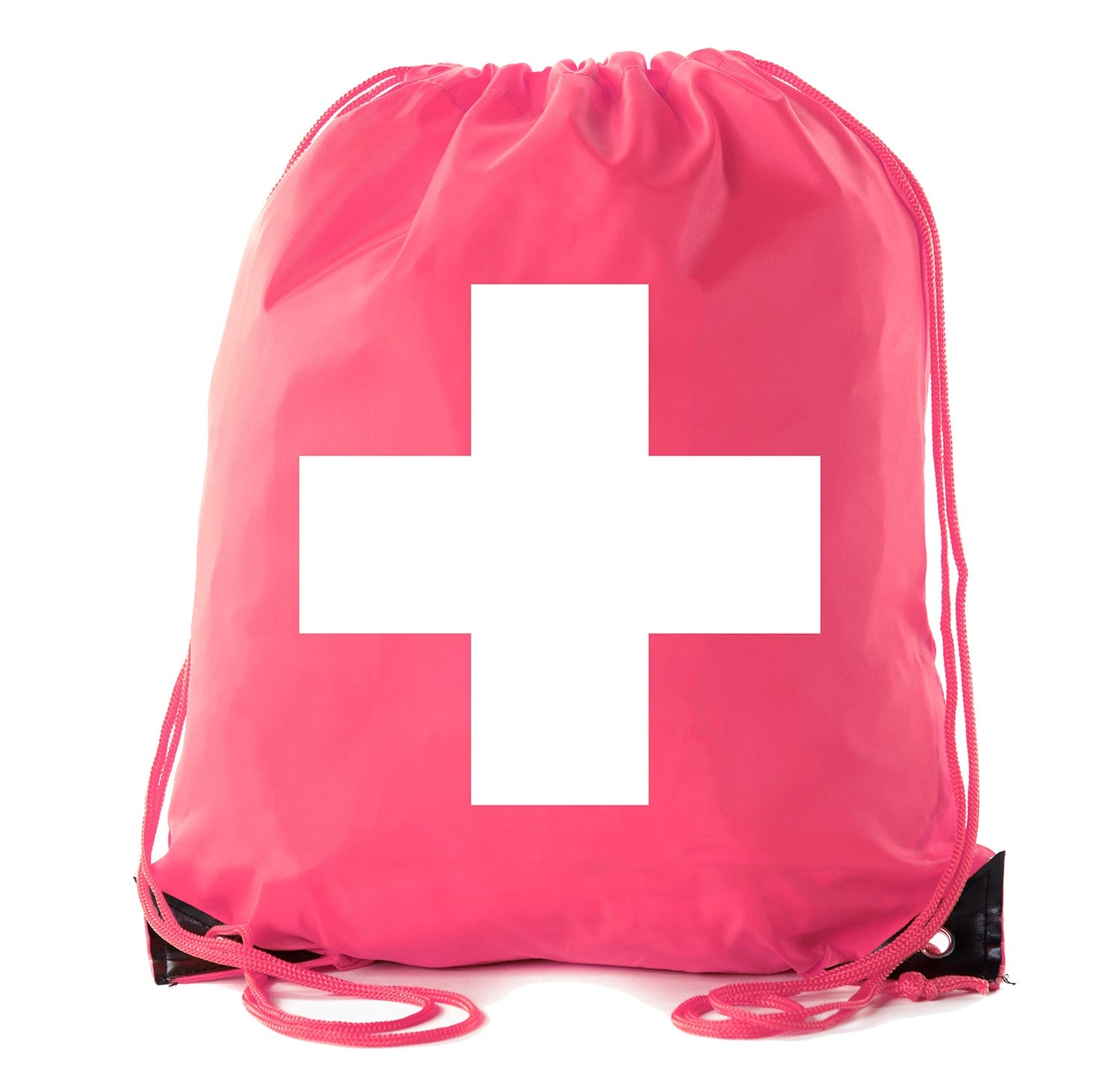 First Aid Symbol Polyester Drawstring Bag - Mato & Hash