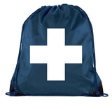 First Aid Symbol Polyester Drawstring Bag - Mato & Hash