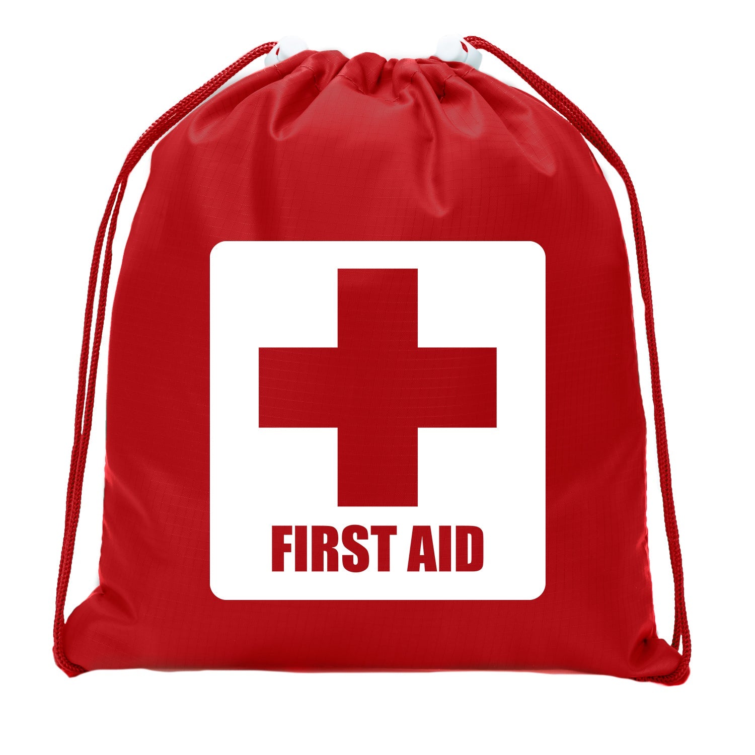 First Aid Symbol - Square - Mini Polyester Drawstring Bag - Mato & Hash