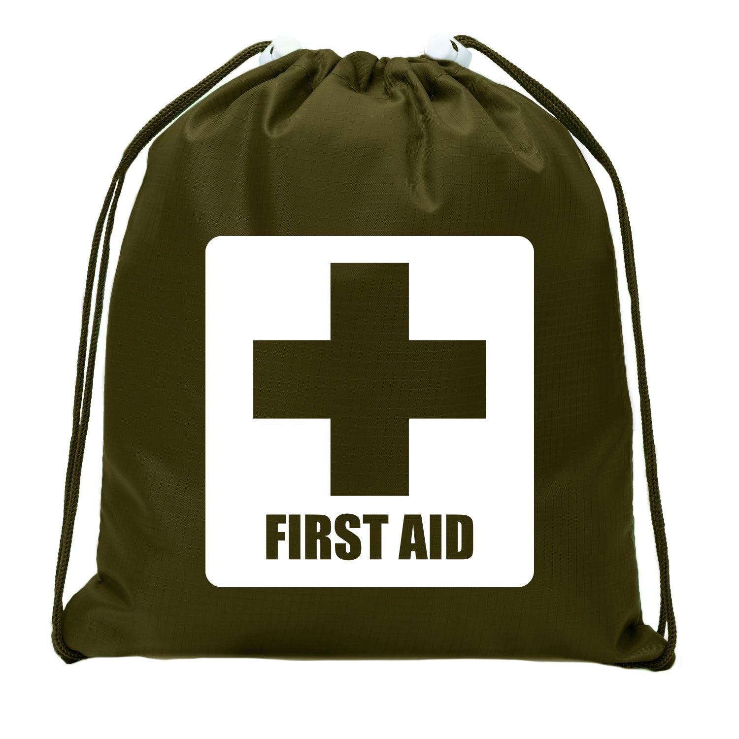 First Aid Symbol - Square - Mini Polyester Drawstring Bag - Mato & Hash