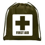 First Aid Symbol - Square - Mini Polyester Drawstring Bag - Mato & Hash