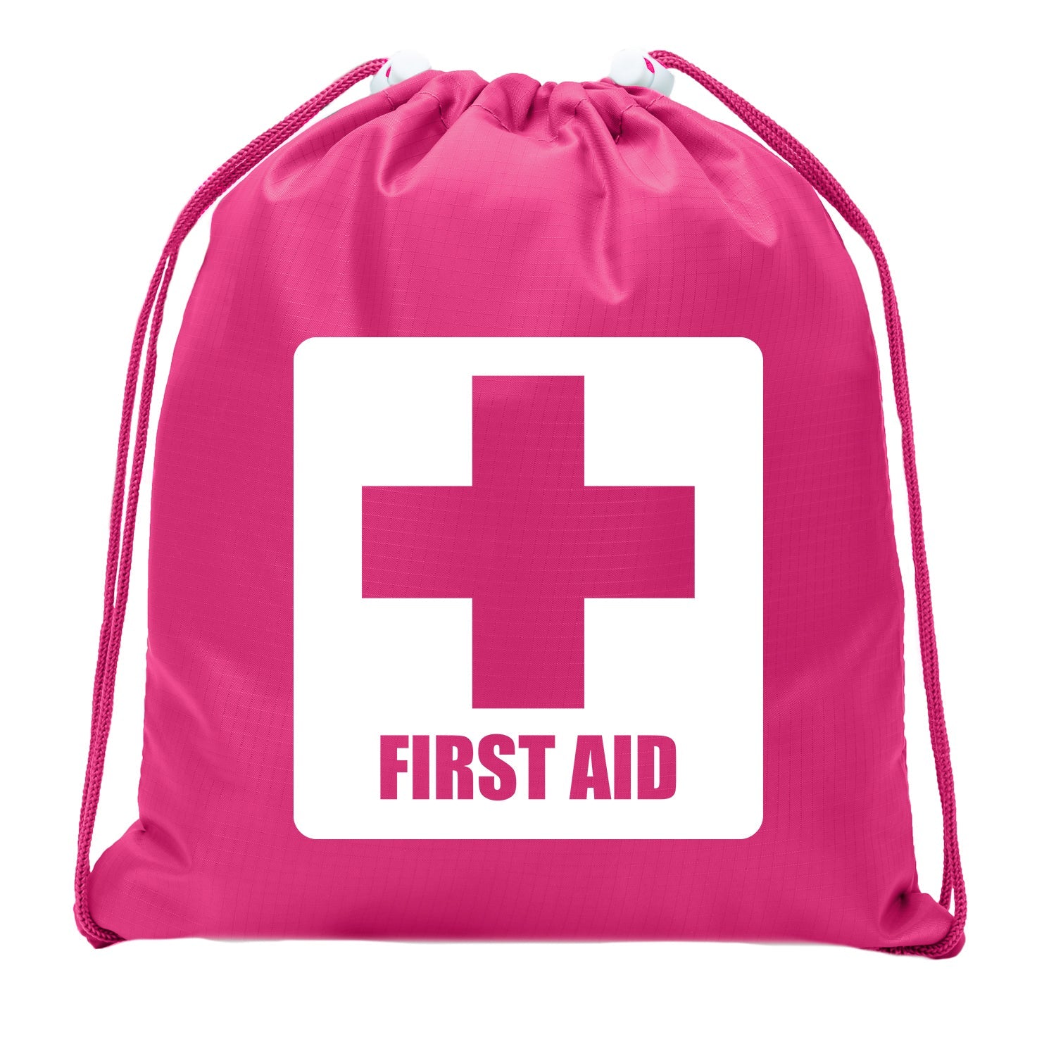 First Aid Symbol - Square - Mini Polyester Drawstring Bag - Mato & Hash