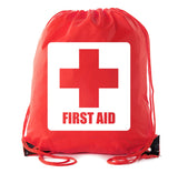 First Aid Symbol - Square - Polyester Drawstring Bag - Mato & Hash
