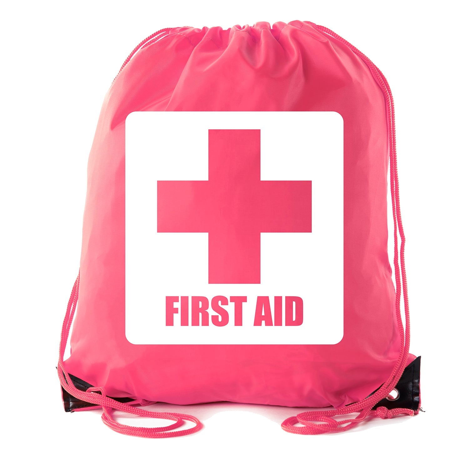 First Aid Symbol - Square - Polyester Drawstring Bag - Mato & Hash