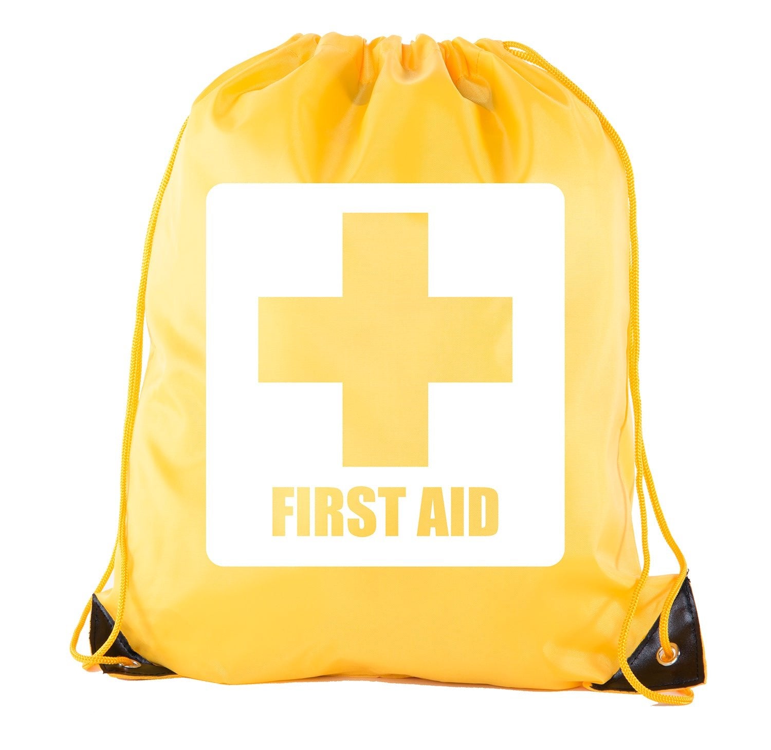 First Aid Symbol - Square - Polyester Drawstring Bag - Mato & Hash