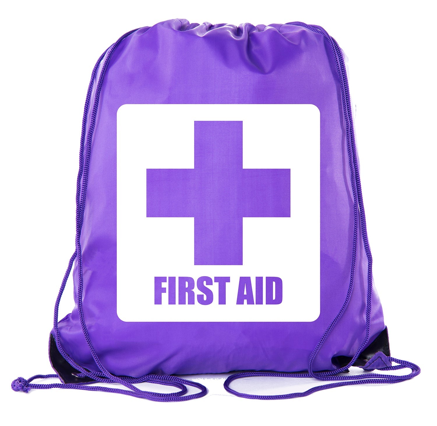 First Aid Symbol - Square - Polyester Drawstring Bag - Mato & Hash