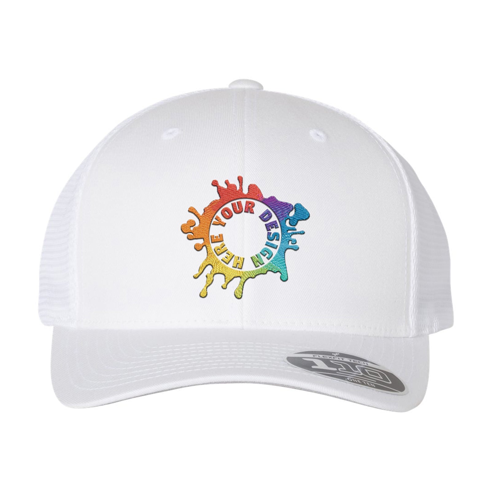 Flexfit 110M Trucker Mesh-Back Cap Embroidery - BEST SELLING SNAPBACK - Mato & Hash