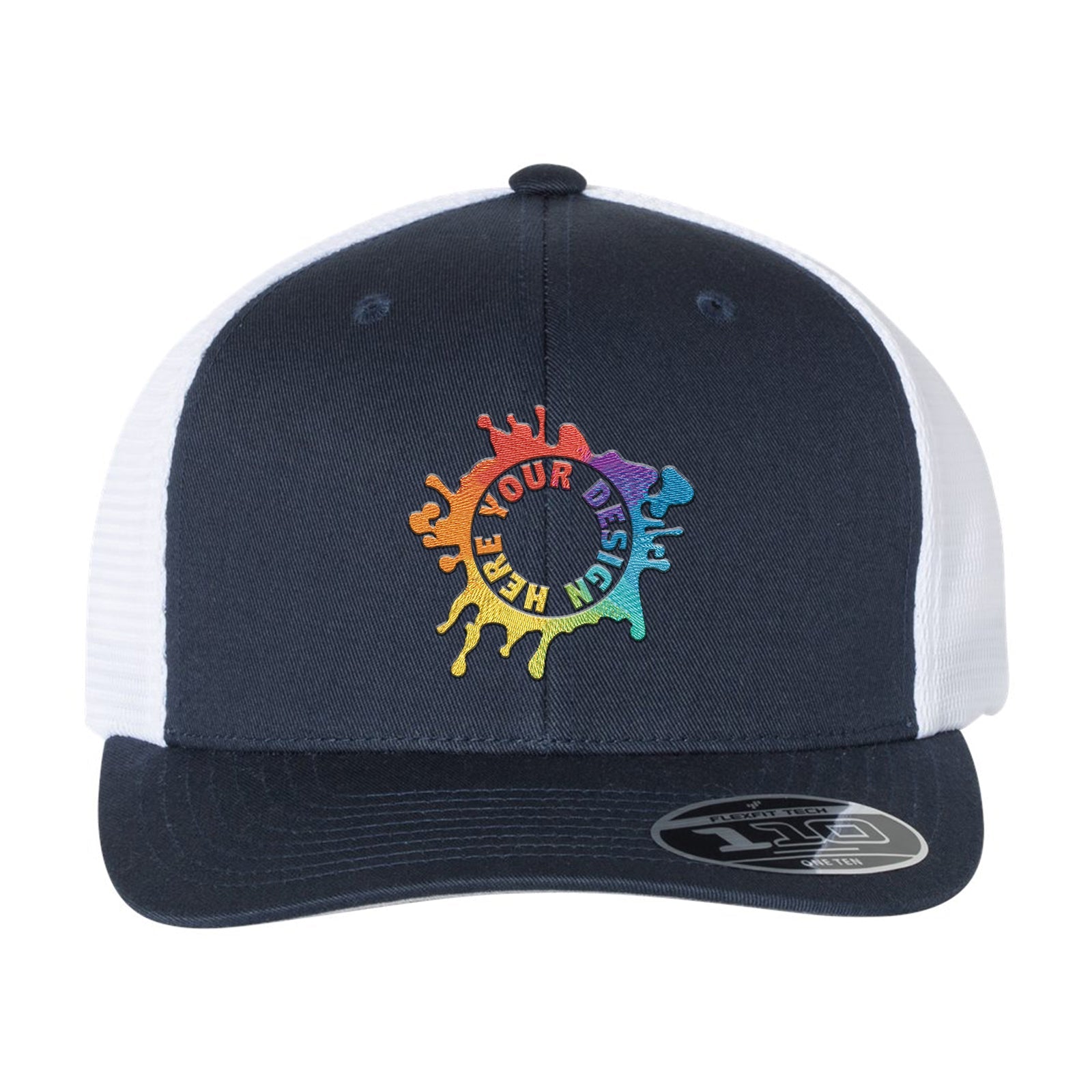 Flexfit 110M Trucker Mesh-Back Cap Embroidery - BEST SELLING SNAPBACK - Mato & Hash